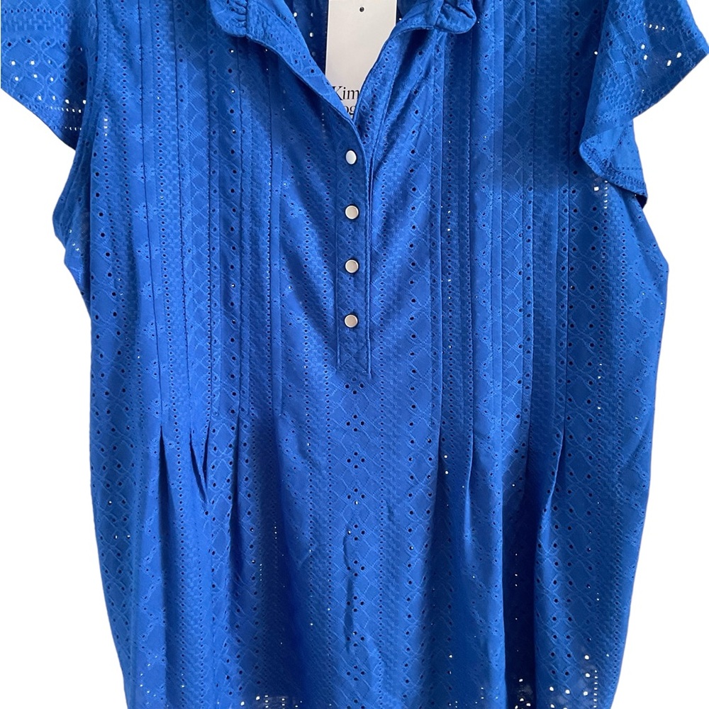 Kim Rogers NWT Ollie Blue Top. Size L